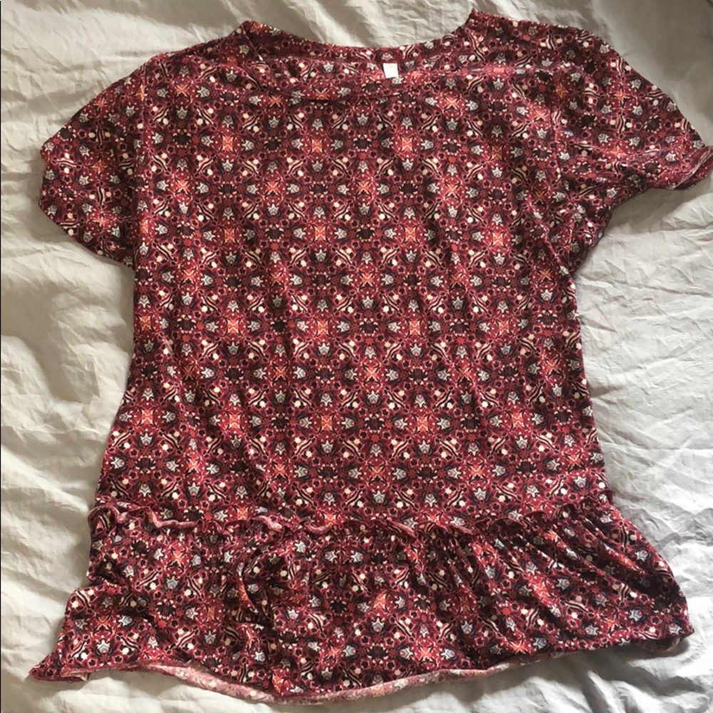 floral peplum t-shirt